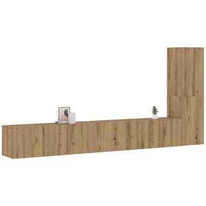 Bonnevie - Wall Mounted tv cabinets 3 pcs,TV stand,TV Unit Cabinet Artisan Oak Engineered Wood VSVS527460 Bonnevie - Wall Mounted tv cabinets 3 pcs,TV stand,TV Unit Cabinet Artisan Oak Engineered Wood VSVS527460