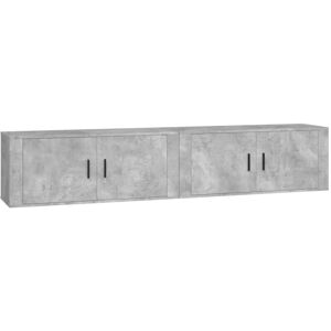 vidaXL Grey Cement Wall-mounted TV Cabinets - Wall-mounted TV Cabinets vidaXL Grey Cement Wall-mounted TV Cabinets - Wall-mounted TV Cabinets