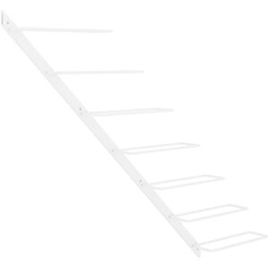 Wall-mounted Wine Rack for 7 Bottles White Metal Vidaxl Wall-mounted Wine Rack for 7 Bottles White Metal Vidaxl