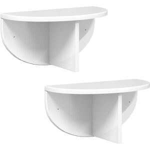 Wall Shelf Wall-mounted 2 pcs High Gloss White 38 x 19 x 19 cm vidaXL Wall Shelf Wall-mounted 2 pcs High Gloss White 38 x 19 x 19 cm vidaXL