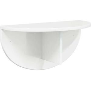 Wall Shelf High Gloss White 48 x 24 x 24 cm Engineered Wood vidaXL Wall Shelf High Gloss White 48 x 24 x 24 cm Engineered Wood vidaXL