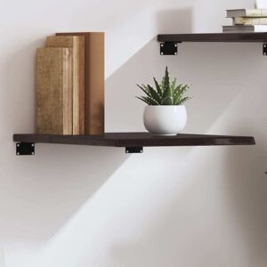 Wall Shelf Dark Brown 40x60x2 cm Treated Solid Wood Oak Vidaxl Wall Shelf Dark Brown 40x60x2 cm Treated Solid Wood Oak Vidaxl