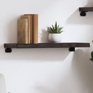 Wall Shelf Dark Brown 60x20x4 cm Treated Solid Wood Oak Vidaxl Wall Shelf Dark Brown 60x20x4 cm Treated Solid Wood Oak Vidaxl
