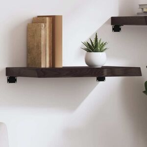 Vidaxl - Wall Shelf Dark Brown 60x40x(2-6) cm Treated Solid Wood Oak Vidaxl - Wall Shelf Dark Brown 60x40x(2-6) cm Treated Solid Wood Oak