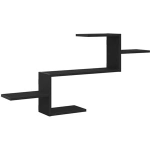 Wall Shelf Black Oak 104x15x49 cm Engineered Wood Vidaxl Wall Shelf Black Oak 104x15x49 cm Engineered Wood Vidaxl