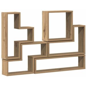 vidaXL Wall Cube Oak Artisanal - Wall Shelves vidaXL Wall Cube Oak Artisanal - Wall Shelves