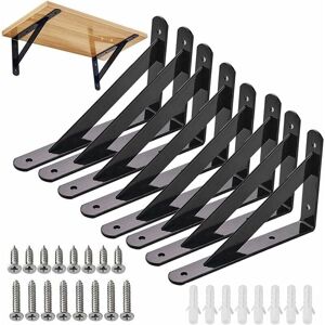 Cyslmuk - Wall Shelf Bracket, 6 Pack Fixed Shelf Brackets, 90 Degree Heavy Duty Metal Floating Frame, 15x9.5cm-Wall Shelf Cyslmuk - Wall Shelf Bracket, 6 Pack Fixed Shelf Brackets, 90 Degree Heavy Duty Metal Floating Frame, 15x9.5cm-Wall Shelf