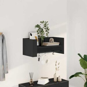 Wall Shelf Black 70.5x35x30.5 cm Engineered Wood Vidaxl Wall Shelf Black 70.5x35x30.5 cm Engineered Wood Vidaxl