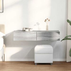 Wall Shelf with Drawers Grey Sonoma 100x36x19 cm Engineered Wood Vidaxl Wall Shelf with Drawers Grey Sonoma 100x36x19 cm Engineered Wood Vidaxl
