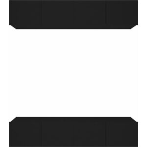 vidaXL 3114183 Wall TV Cabinets 4 pcs Black - TV cabinet vidaXL 3114183 Wall TV Cabinets 4 pcs Black - TV cabinet