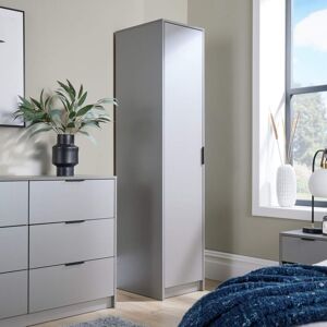 HOME SOURCE Wardrobe 1 Door Space Saving Grey Bedroom Home Furniture Clothing Storage Unit HOME SOURCE Wardrobe 1 Door Space Saving Grey Bedroom Home Furniture Clothing Storage Unit