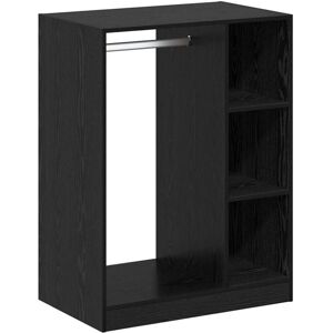 Wardrobe with Shelf Black oak 77 x 48 x 102 cm Engineered wood Vidaxl Wardrobe with Shelf Black oak 77 x 48 x 102 cm Engineered wood Vidaxl