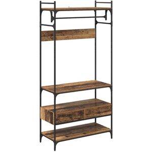 Wardrobe with Shelf Old wood 89 x 39 x 184.5 cm Engineered wood vidaXL Wardrobe with Shelf Old wood 89 x 39 x 184.5 cm Engineered wood vidaXL