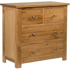 HALLOWOOD FURNITURE Waverly Oak Chest of Drawers, 4 Drawers Chest in Light Oak, Solid Wood Chest of Drawers, 2 Over 2 Wooden Drawers, Hallway Furniture & Bedroom Chest HALLOWOOD FURNITURE Waverly Oak Chest of Drawers, 4 Drawers Chest in Light Oak, Solid Wood Chest of Drawers, 2 Over 2 Wooden Drawers, Hallway Furniture & Bedroom Chest