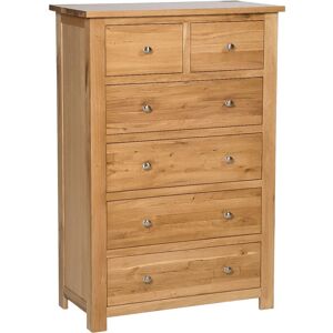 Hallowood Furniture Waverly Solid Oak Chest of 6 Drawers, 2 over 4 Wooden Drawers Chest in Light Oak, Storage Bedroom Chest of Drawers, Storage Chest Hallowood Furniture Waverly Solid Oak Chest of 6 Drawers, 2 over 4 Wooden Drawers Chest in Light Oak, Storage Bedroom Chest of Drawers, Storage Chest