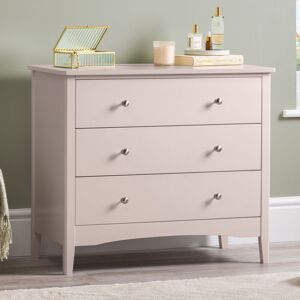 CHRISTOW Ilsington Pink 3 Drawer Chest of Drawers CHRISTOW Ilsington Pink 3 Drawer Chest of Drawers