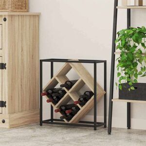 Wine Rack Sonoma oak 51 x 18 x 52.5 cm Engineered wood Vidaxl Wine Rack Sonoma oak 51 x 18 x 52.5 cm Engineered wood Vidaxl