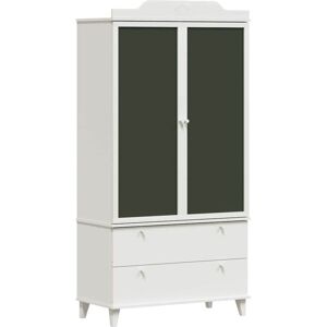 Chalkboard Wardrobe with Drawer with Door White Engineered wood vidaXL Chalkboard Wardrobe with Drawer with Door White Engineered wood vidaXL
