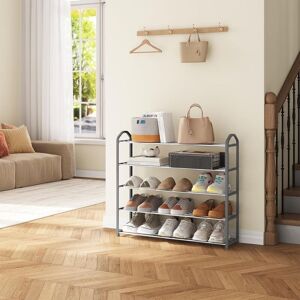 5 Tier Shoe Rack Holds 20 Pairs Of Shoes Storage Organizer Shelf Grey - Woltu 5 Tier Shoe Rack Holds 20 Pairs Of Shoes Storage Organizer Shelf Grey - Woltu