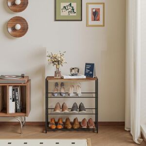 Woltu - Shoe Rack 3-Tier, Tall Shoe Shelf, Shoe Organizer Rack, Shoe Stand for Hallway, Living Room, Sturdy Woltu - Shoe Rack 3-Tier, Tall Shoe Shelf, Shoe Organizer Rack, Shoe Stand for Hallway, Living Room, Sturdy