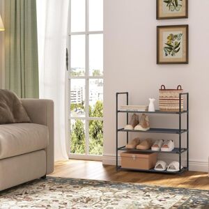 4 Tiers Shoe Rack Stand Compact Space Saving Storage Organiser Shelf - Woltu 4 Tiers Shoe Rack Stand Compact Space Saving Storage Organiser Shelf - Woltu