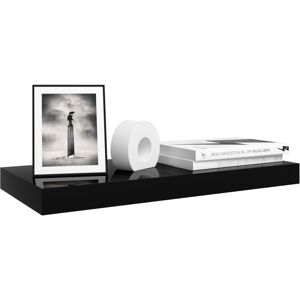 Woltu - High Gloss Wall Storage Shelf cd Media Storage Rack 50 x 22.9 x 3.8 cm Black Woltu - High Gloss Wall Storage Shelf cd Media Storage Rack 50 x 22.9 x 3.8 cm Black