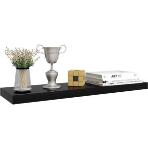 High Gloss Wall Storage Shelf cd Media Storage Rack 80 x 22.9 x 3.8 cm Black - Woltu High Gloss Wall Storage Shelf cd Media Storage Rack 80 x 22.9 x 3.8 cm Black - Woltu