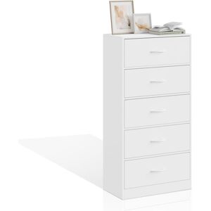 Modern 5 Fabric Drawer Chest of Drawers White - Woltu Modern 5 Fabric Drawer Chest of Drawers White - Woltu
