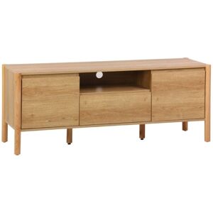 SWEEEK Wood decor TV stand 2 doors 1 drawer 140cm Natural 140x42x55 cm - Harmony SWEEEK Wood decor TV stand 2 doors 1 drawer 140cm Natural 140x42x55 cm - Harmony