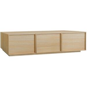 SWEEEK Wood decor TV stand with 3 natural doors, 180 cm, L 180 x D 43 x H 45 cm - Kuba SWEEEK Wood decor TV stand with 3 natural doors, 180 cm, L 180 x D 43 x H 45 cm - Kuba