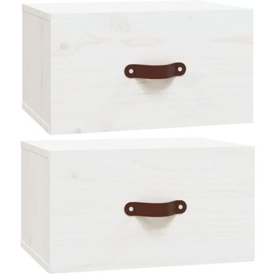 vidaXL Bedside Cabinets White - Wall-mounted, 2 pcs, 40x29.5x22 cm - Bedside cabinet vidaXL Bedside Cabinets White - Wall-mounted, 2 pcs, 40x29.5x22 cm - Bedside cabinet
