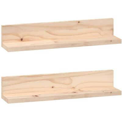 vidaXL 50x11x9cm Solid Pine Wall Shelves - Home Decor vidaXL 50x11x9cm Solid Pine Wall Shelves - Home Decor