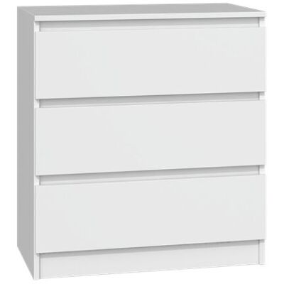 TOPESHOP Aster T3 - Modern White Chest of Drawers - 3 Drawers - 70x40x75cm TOPESHOP Aster T3 - Modern White Chest of Drawers - 3 Drawers - 70x40x75cm