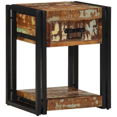 vidaXL Nightstand Sturdy Multicolor Solid Wood - Nightstand vidaXL Nightstand Sturdy Multicolor Solid Wood - Nightstand