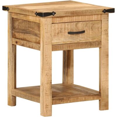 vidaXL Bedside Cabinet - Mango Wood - 40x40x50 cm - Brown - Bedside Table vidaXL Bedside Cabinet - Mango Wood - 40x40x50 cm - Brown - Bedside Table