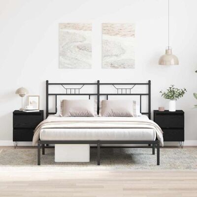 Vidaxl Black Oak Nightstand Set - Nightstand set Vidaxl Black Oak Nightstand Set - Nightstand set
