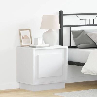 Vidaxl Nightstand Set of 2 White Wood Modern Minimalist - Nightstand Vidaxl Nightstand Set of 2 White Wood Modern Minimalist - Nightstand