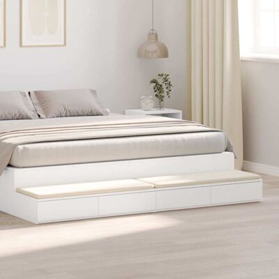 Vidaxl Bedside Table White 200x36.5x16.5 cm Wood Vidaxl Bedside Table White 200x36.5x16.5 cm Wood