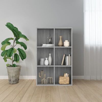 Book Cabinet/Sideboard Grey Sonoma 66x30x98 cm Engineered Wood Vidaxl Book Cabinet/Sideboard Grey Sonoma 66x30x98 cm Engineered Wood Vidaxl