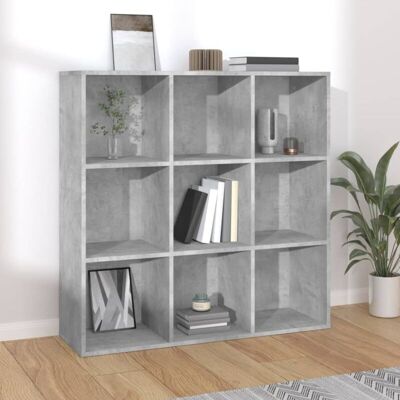 Book Cabinet Concrete Grey 98x29x97.5 cm Engineered Wood Vidaxl Book Cabinet Concrete Grey 98x29x97.5 cm Engineered Wood Vidaxl