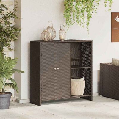 Vidaxl - Storage Cabinet Brown 100x36x102 cm Rattan - Storage Cabinet Vidaxl - Storage Cabinet Brown 100x36x102 cm Rattan - Storage Cabinet