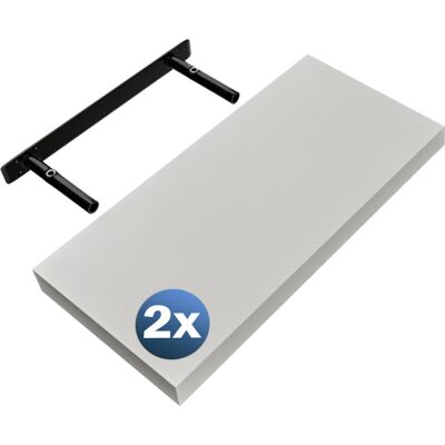 Casaria Set of 2 Wall Shelves 50cm - Modern Floating Shelf - White - Shelf Casaria Set of 2 Wall Shelves 50cm - Modern Floating Shelf - White - Shelf