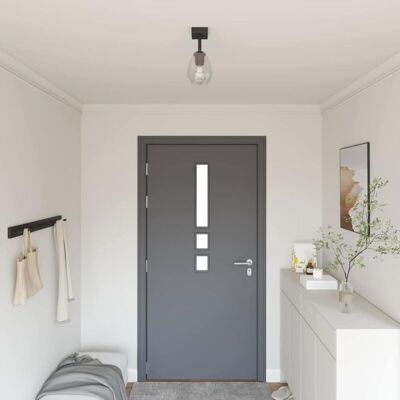 vidaXL Black Cylindrical Wall Light - Wall Light vidaXL Black Cylindrical Wall Light - Wall Light