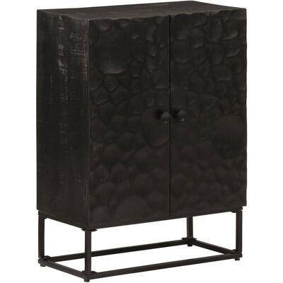 vidaXL Black Mango Wood Sideboard - Storage Cabinet vidaXL Black Mango Wood Sideboard - Storage Cabinet