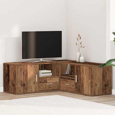 vidaXL Corner Cabinet Old Wood - Corner Shelf Unit - Bookcase - Book Shelf - Corner Cabinet vidaXL Corner Cabinet Old Wood - Corner Shelf Unit - Bookcase - Book Shelf - Corner Cabinet
