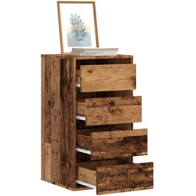 Corner Chest of Drawers Old Wood 40x41x76 cm Engineered Wood Vidaxl Corner Chest of Drawers Old Wood 40x41x76 cm Engineered Wood Vidaxl