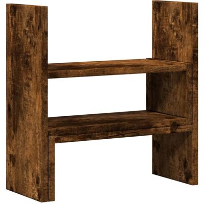 Vidaxl - Desk Organiser Adjustable Smoked Oak 40x17x41 cm Engineered Wood Vidaxl - Desk Organiser Adjustable Smoked Oak 40x17x41 cm Engineered Wood