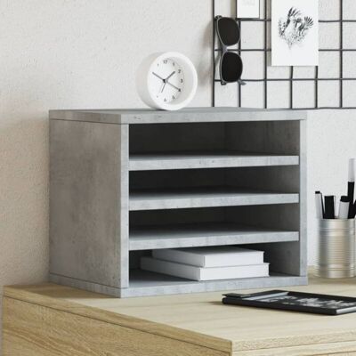 Desk Organiser Concrete Grey 36x26x29.5 cm Engineered wood Vidaxl Desk Organiser Concrete Grey 36x26x29.5 cm Engineered wood Vidaxl
