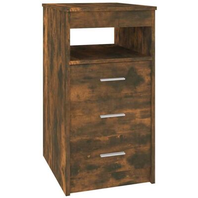 vidaXL Smoked Oak Drawer Cabinet - Storage Furniture vidaXL Smoked Oak Drawer Cabinet - Storage Furniture
