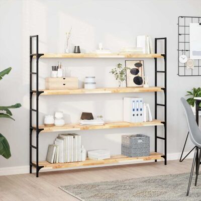 vidaXL Natural 140x20x4 cm Floating Shelves Wall Storage 3pc vidaXL Natural 140x20x4 cm Floating Shelves Wall Storage 3pc